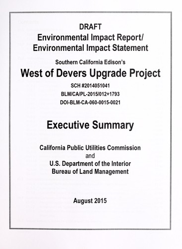 Draft environmental impact report/environmental impact statement