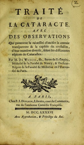 Trait©♭ de la cataracte