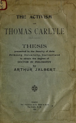 The Activism of Thomas Carlyle
