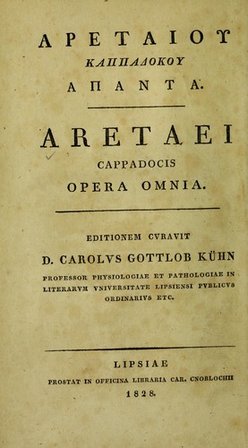 Aretaei Cappadocis opera omnia