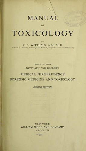 Manual of toxicology