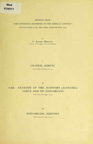 Articles from "The reference handbook of the medical sciences" (William Wood & Co., New York, third edition, 1914)
