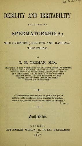 Debility and irritability induced by spermatorrh¿a