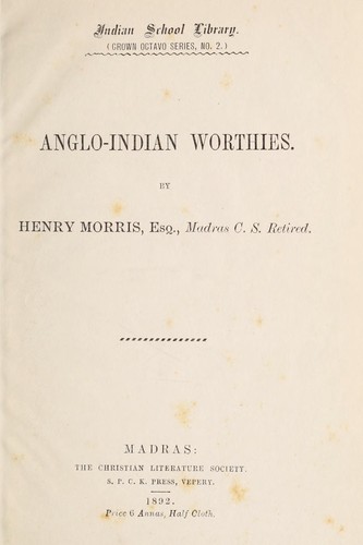 Anglo-Indian worthies