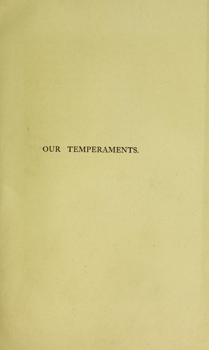 Our temperaments: their study and their teaching