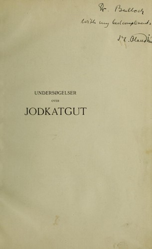 Unders©ıgelser over jodkatgut