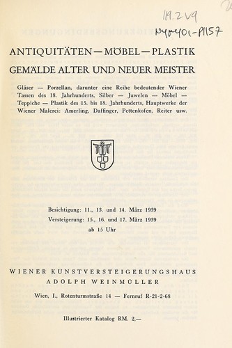 Antiquit©Þten, M©œbel, Plastik, Gem©Þlde alter und neuer Meister