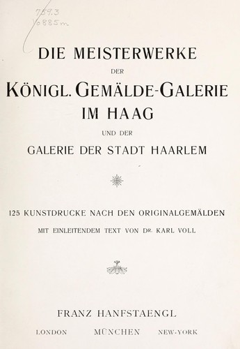 Die Meisterwerke Königl.  Aelteren Pinakothek zu München
