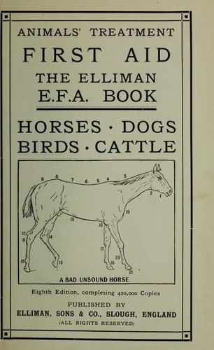 Animals' treatment, first aid