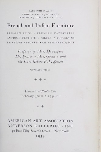 French and Italian furniture