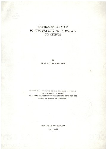Pathogenicity of Pratylenchus brachyurus to citrus