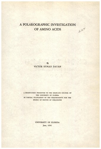 A polarographic investigation of amino acids