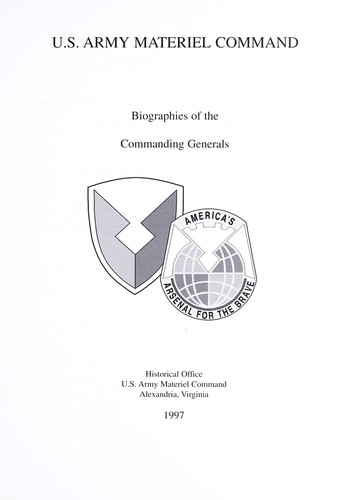 Biographies of the commanding generals