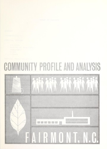 Community profile and analysis, Fairmont, N.C.