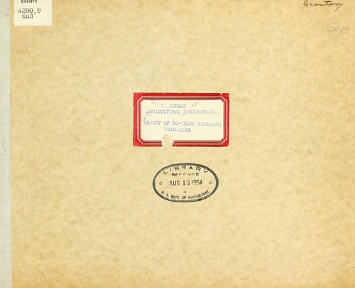 Report of 20 years research, 1913-1933