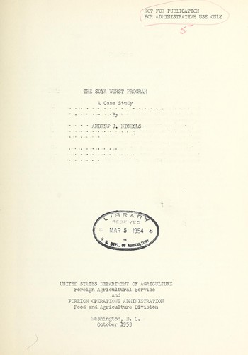 The soya wurst program; a case study