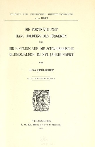 Die Porträtkunst Hans Holbeins des Jüngeren