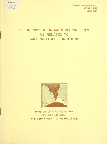 Frequency of urban building fires as related to daily weather conditions