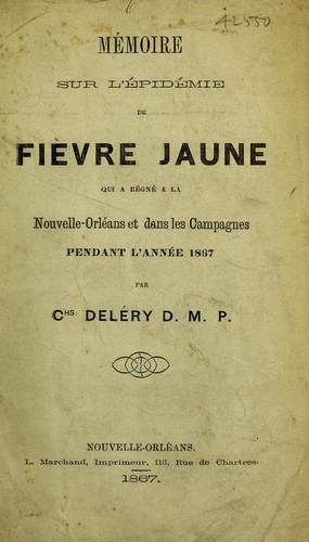 M©♭moire sur l'©♭pid©♭mie de fi©·vre jaune