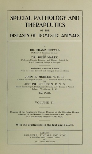Special pathology and therapeutics of the diseases of domestic animals