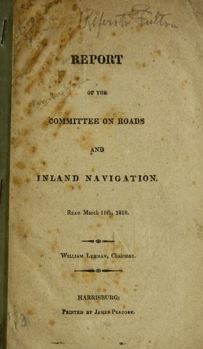 Report of the Committee on Roads and Inland Navigation