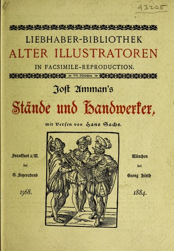 Jost Amman's St©Þnde und Handwerker mit Versen von Han Sachs
