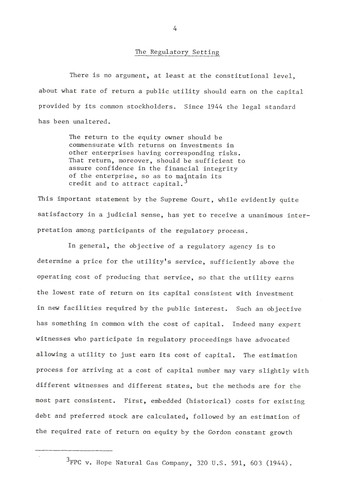 The cost of capital to electric utilities