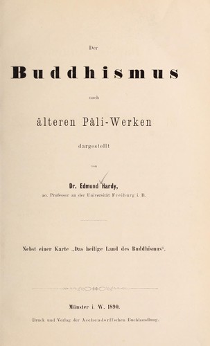Der Buddhismus nach älteren Pâli-werken dargestellt