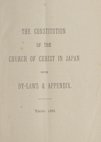 The constitution of the Church of Christ in Japan