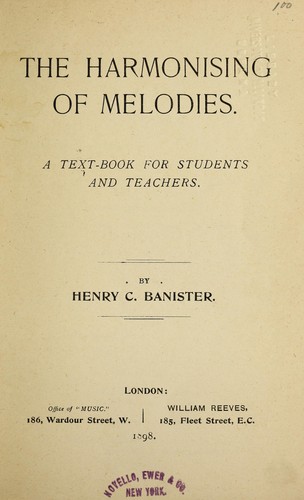 The harmonising of melodies