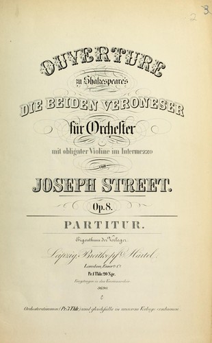 Ouverture zu Shakespeare's Die beiden Veroneser