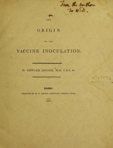 The origin of the vaccine inoculation