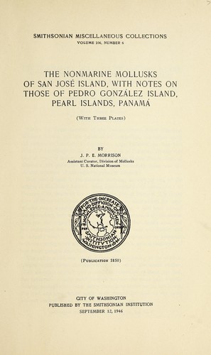 The nonmarine mollusks of San José Island