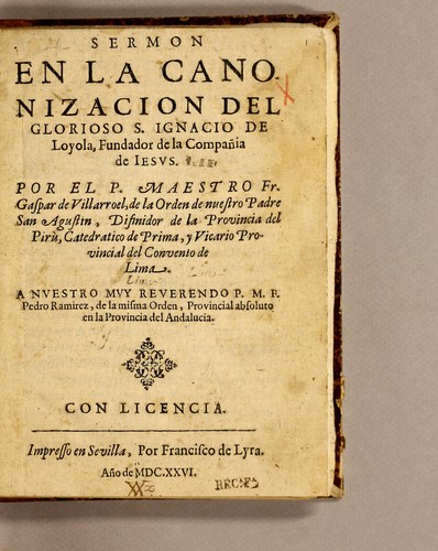 Sermon en la canonizacion del glorioso S. Ignacio de Loyola