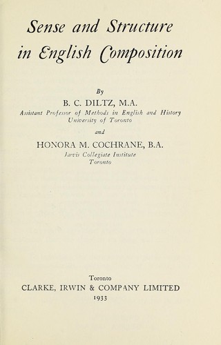 Sense and structure in English composition