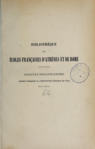 Origines françaises de l'architecture gothique en Italie