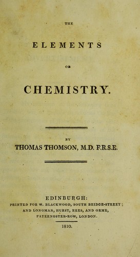 The elements of chemistry