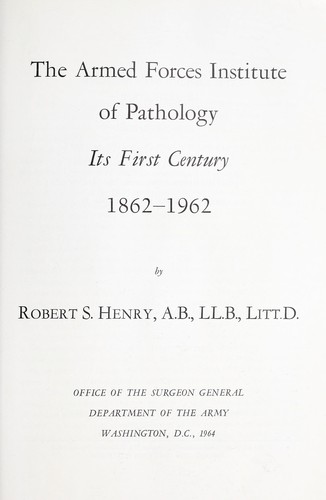 The Armed Forces Institute of Pathology