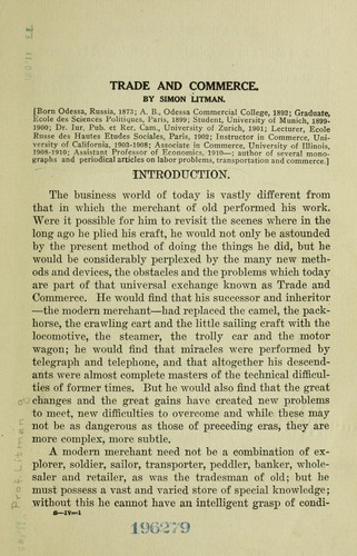 Trade and commerce