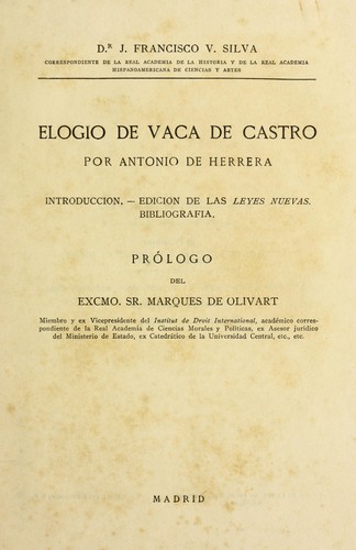 Elogio de Vaca de Castro por Antonio De Herrera