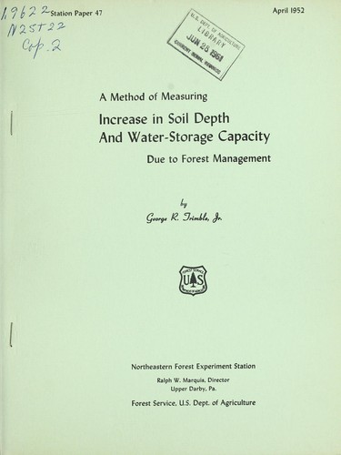 A method of measuring increase in soil depth and water-storage capacity due to forest management