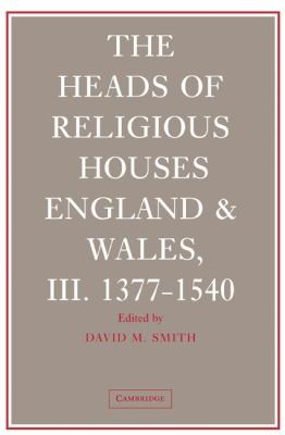 The Heads Of Religious Houses England And Wales