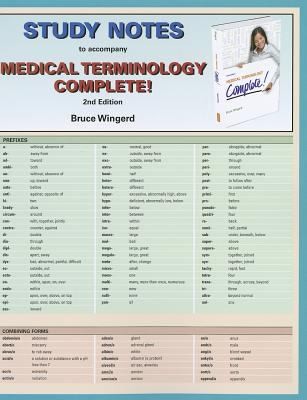 Medical Terminology Study Notes Complete