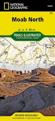 Moab North Outdoor Recreation Map Utah Usa Rated Mountain Bike Trails Highlighted 4wd Trails Arches National Park Road And Trail Mileage Enhanced Moab Slickrock Monitor Butte Detail Map