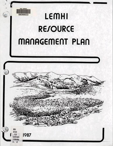 Lemhi [proposed] resource management plan