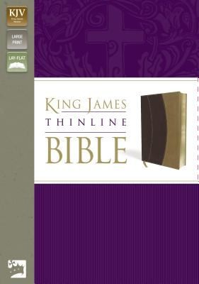 Holy Bible King James Version Italian Duotone Burgundycarmel Thinline