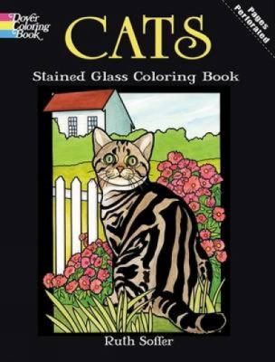 Cats Stained Glass Coloring Book
            
                Dover Coloring Book