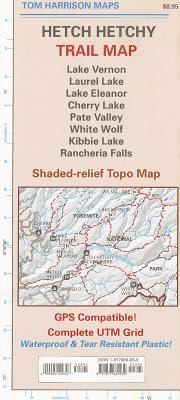 Hetch Hetchy Trail Map Lake Vernon Laurel Lake Lake Eleanor Cherry Lake Pate Valley White Wolf Kibbie Lake Rancheria Falls Shadedrelief Topo Map