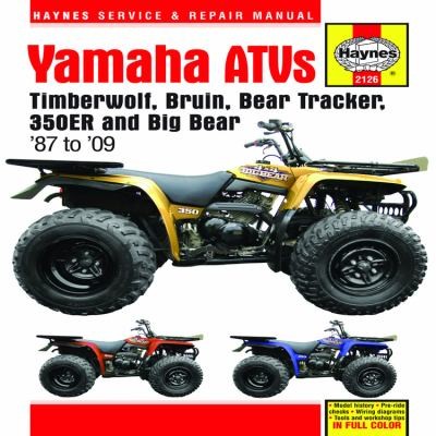 Yamaha Timberwolf Bruin Bear Tracker 350er And Big Bear Atv Service And Repair Manual