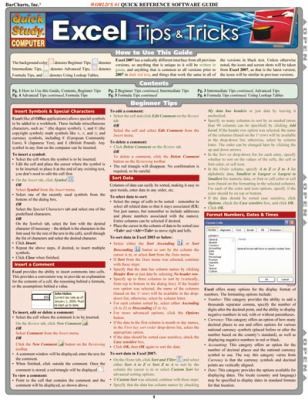 Excel Tips  Tricks Reference Guide
            
                Quickstudy Computer